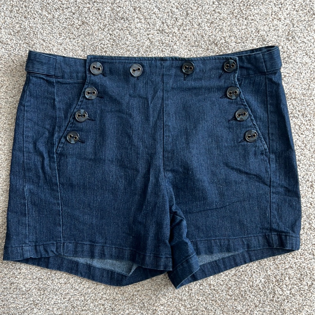 Button Front Shorts